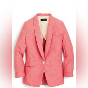 Jcrew Unstructured Linen-Blend Blazer